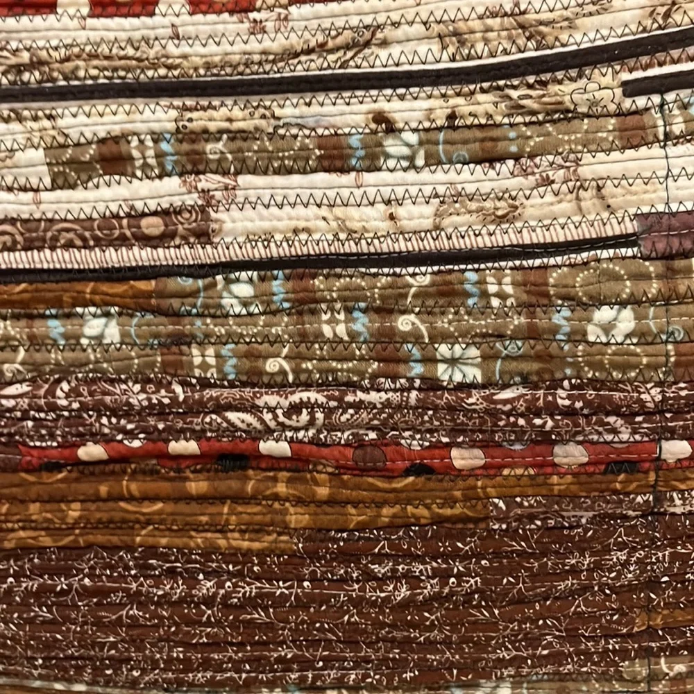Hand Crafted Quilted Patchwork Rug Everyday Laptop Computer Tote Bag Purse